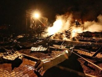 Площадь пожара в детском лагере в Одессе составила тысяча кв. метров